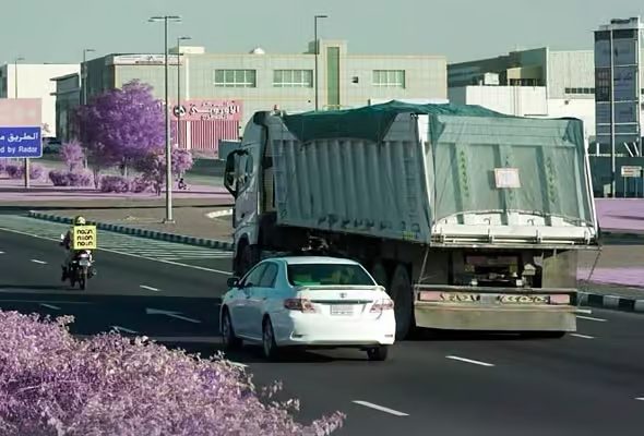 Sharjah Truck Driver Arrested for Concealing Licence Plate with Mud